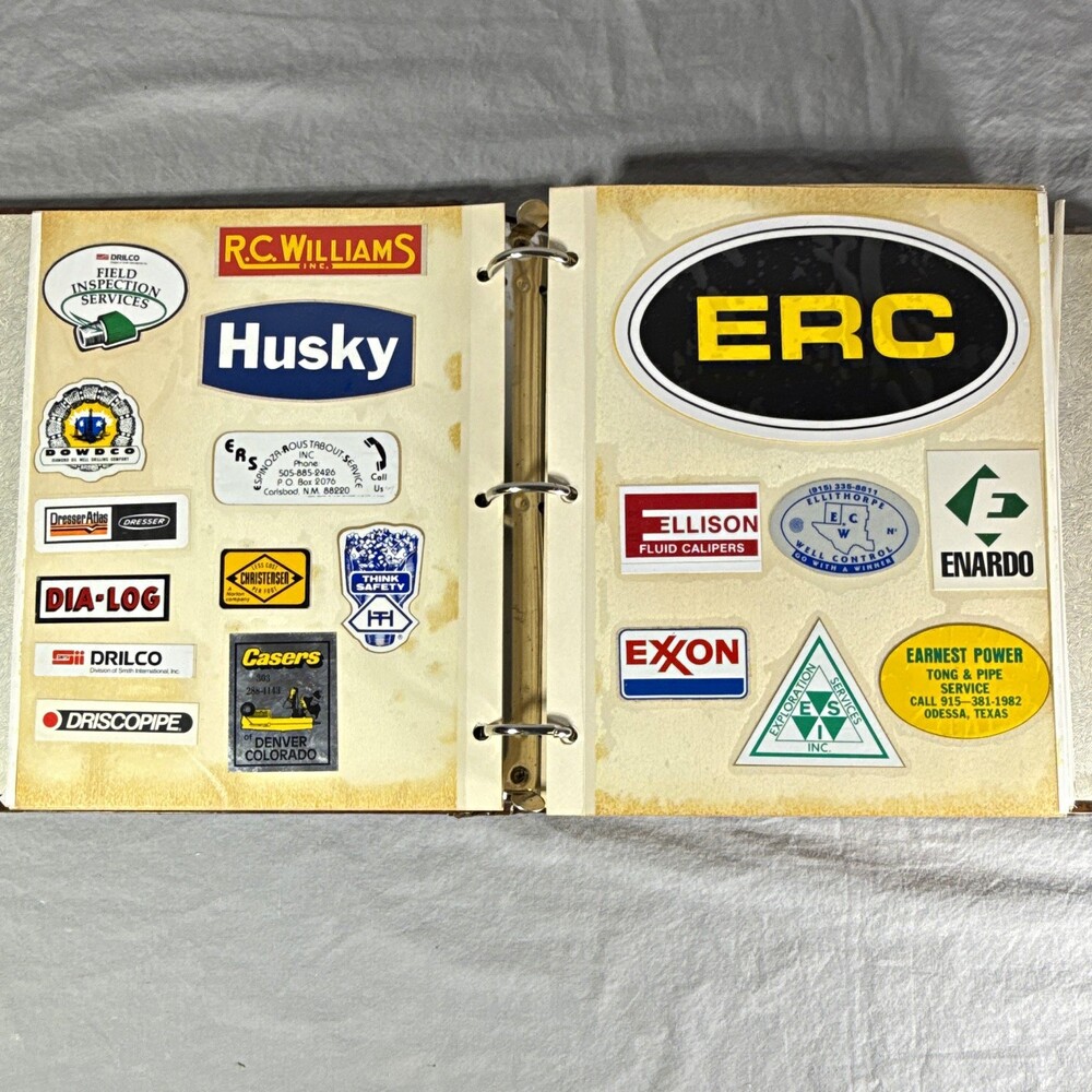 680+ Vintage Oil Gas Hard Hat Decal Sticker Collection Album Permian Basin